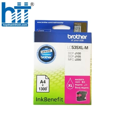 Mực in Brother LC-535XL-M màu đỏ cho máy DCP-J100/J105/MFC-J200 - 1.300 trang